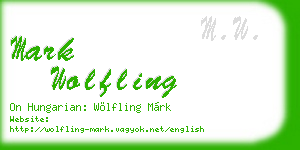mark wolfling business card
