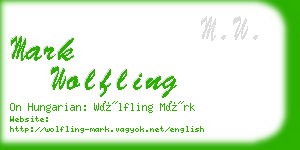 mark wolfling business card